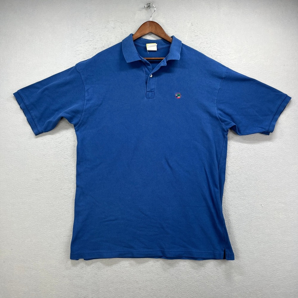 Duck Head Polo Shirt Mens XL Blue Short Sleeve Pique Cotton Casual Preppy Y2K